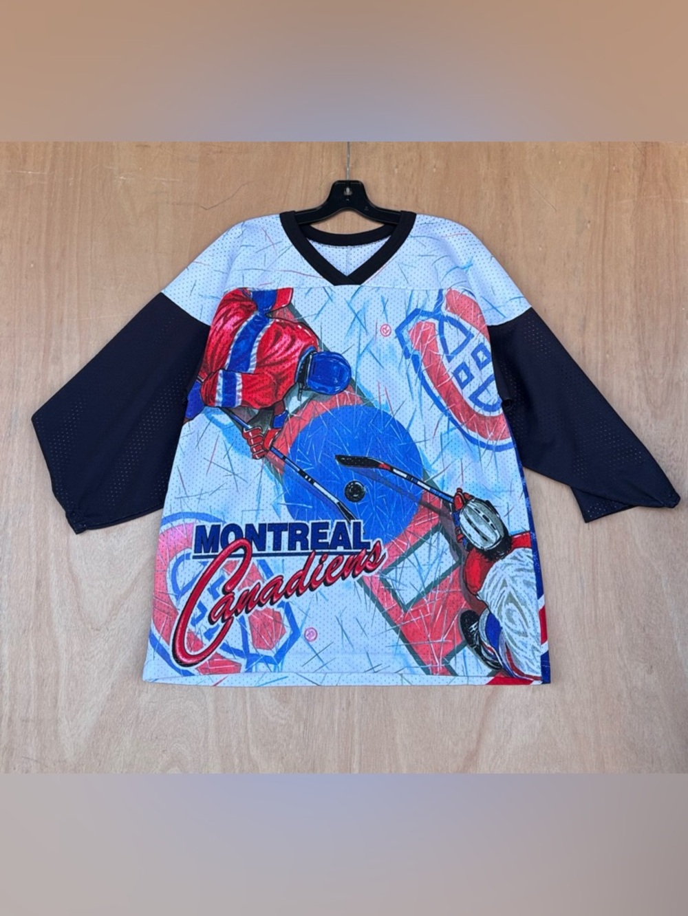 VTG ccm Montreal Canadiens Ice Hockey Jersey Top - Red, Blue, White
